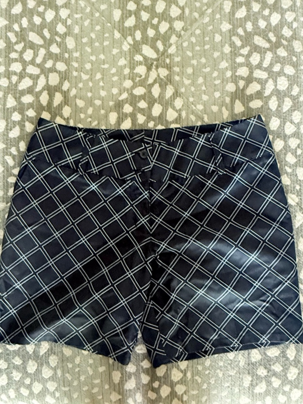 W-70 adidas Black Plaid Bermuda Golf Shorts